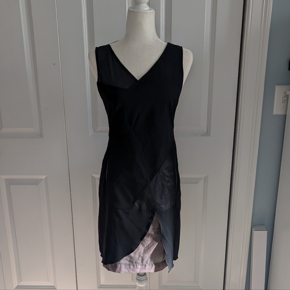 Marithe Francois Girbaud Black Mixed Media Dress